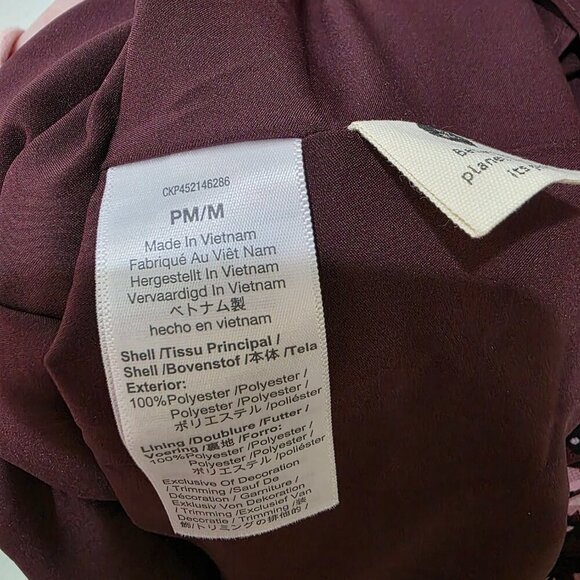 Madewell Burgundy Floral Smocked Midi Dress MP – NWT Double Lined - Picture 6 of 7